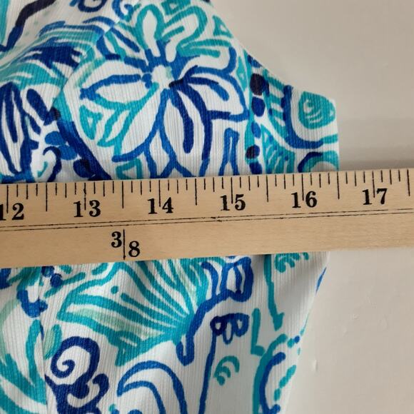 Lilly Pulitzer Lyssa Notch Shift Dress Resort White Lucky Trunks Womens 4 18163 - Picture 11 of 13
